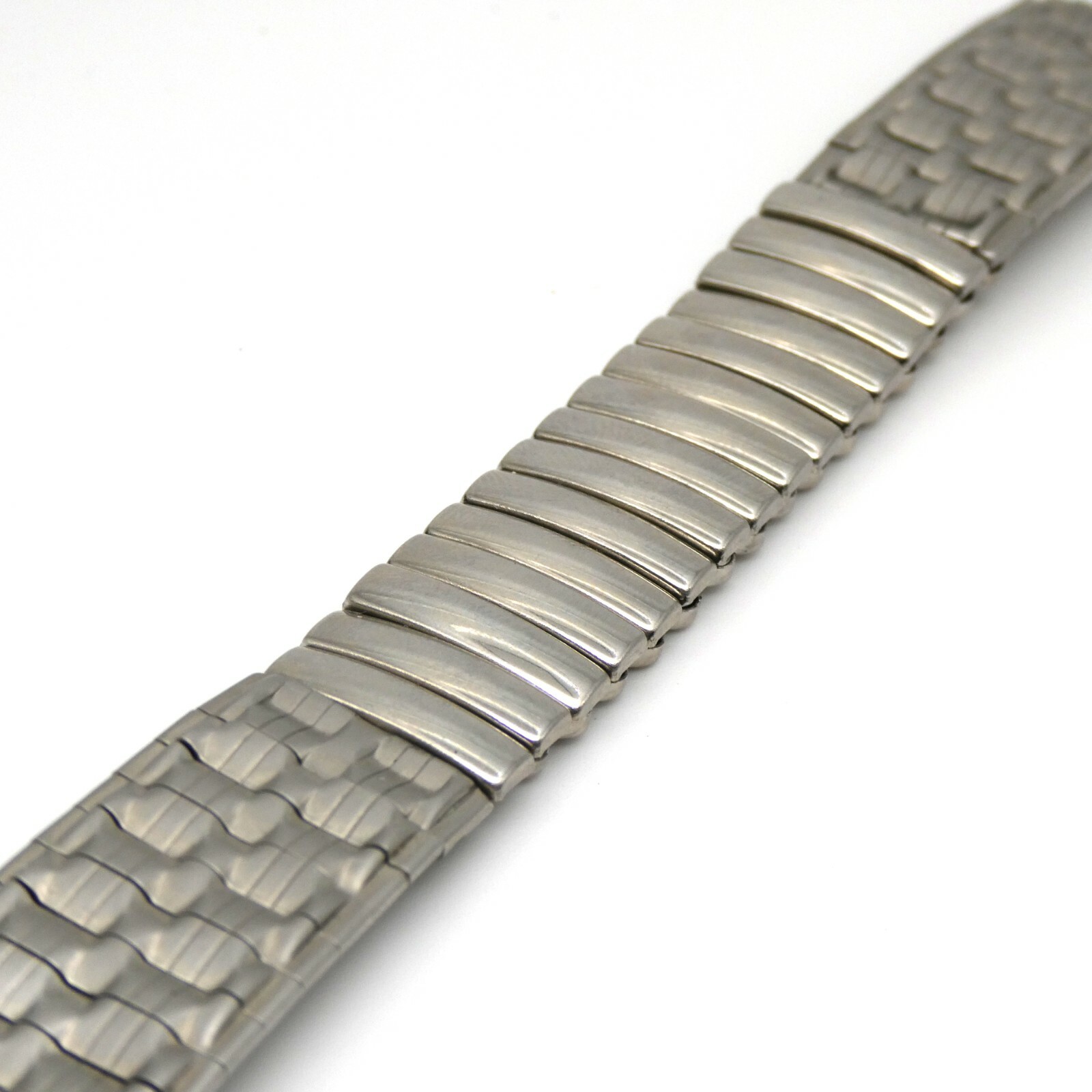 Vintage Harline 17.4 mm stainless steel wristwatch bracelet w/center expansion