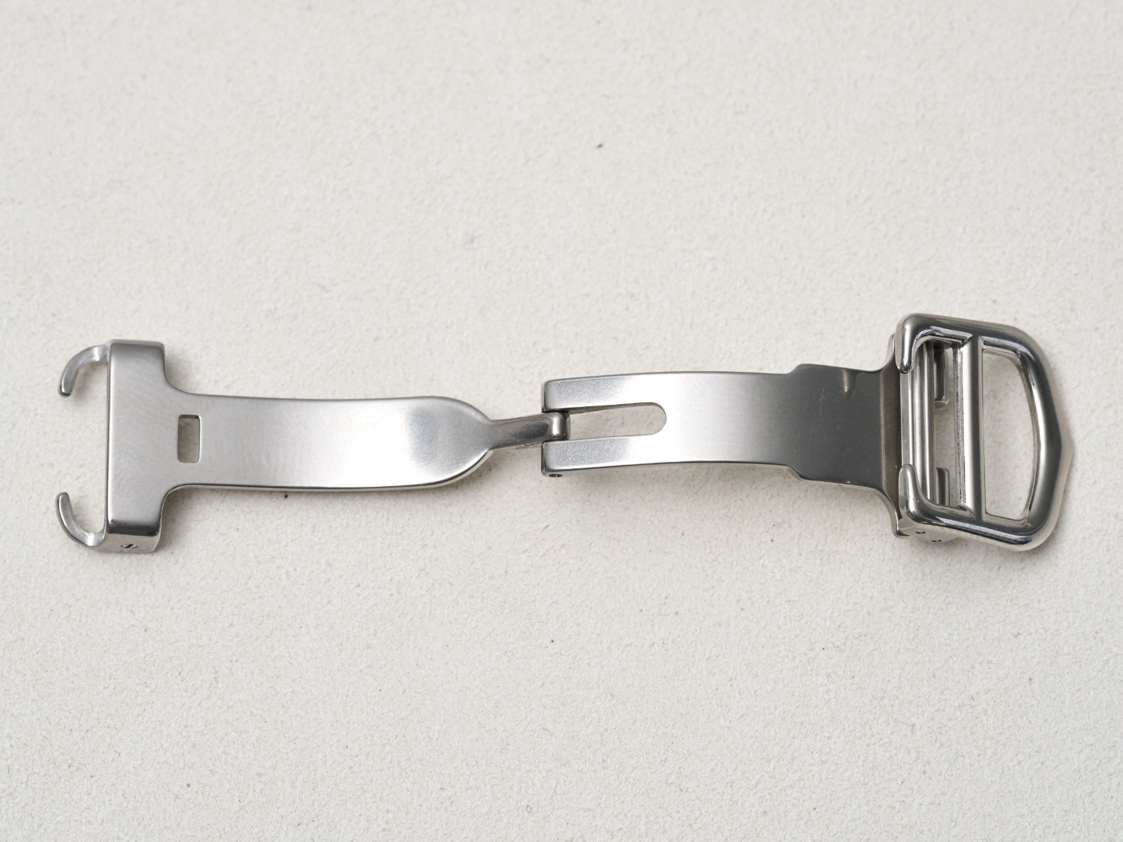 Cartier Deployment Buckle Clasp 14mm Fold Over Push Stainless Steel Genuine