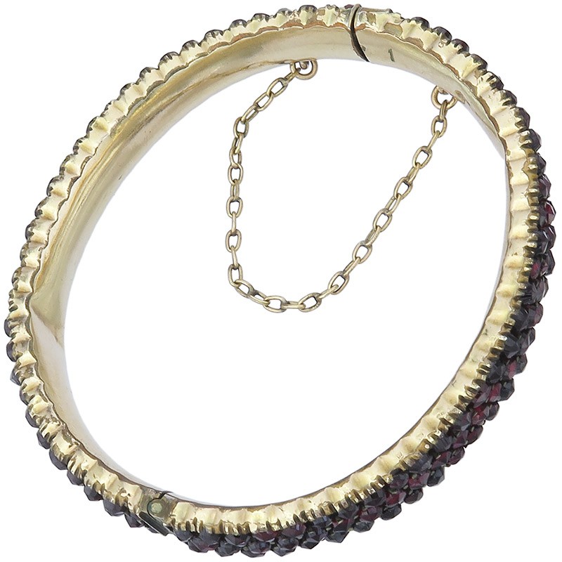 bangle garnets antique