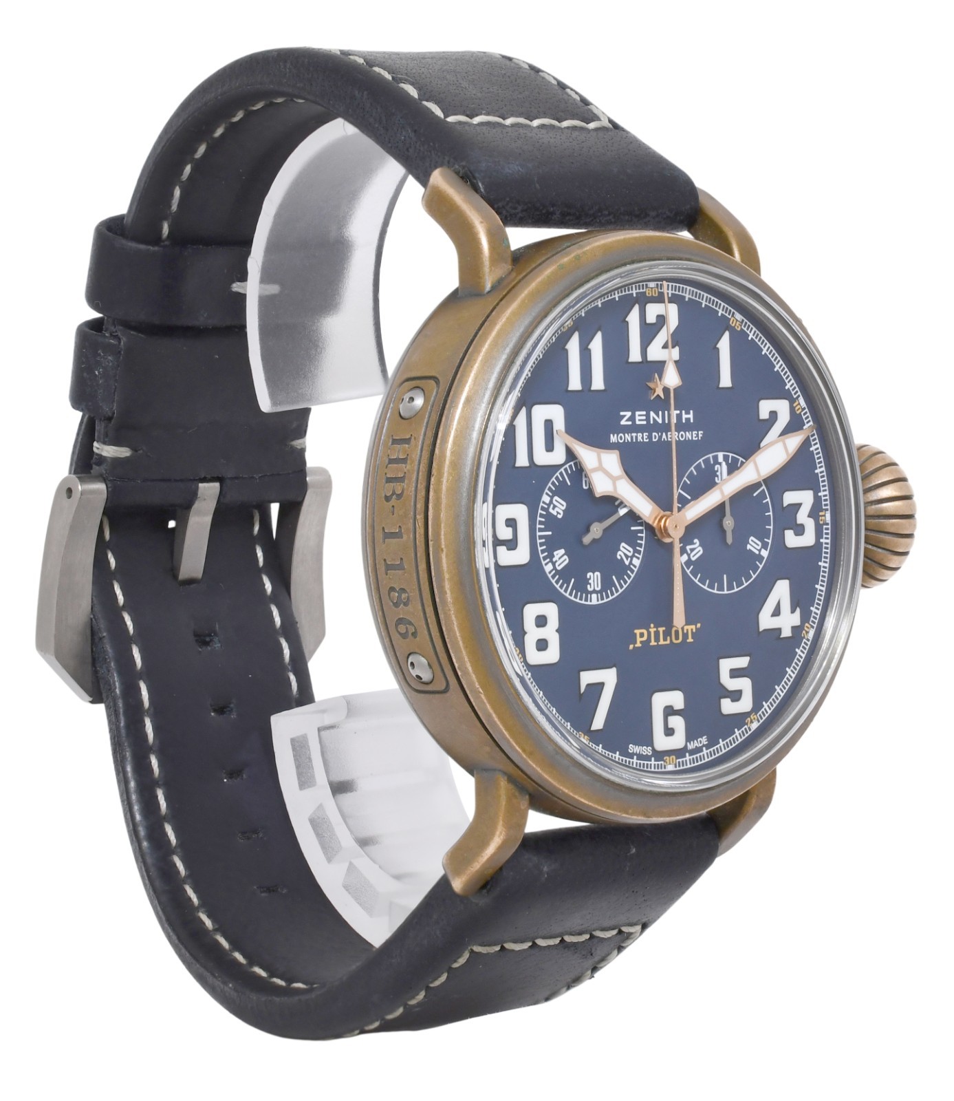 Zenith Pilot Type 20 Chronograph Bronze Blue Dial 45mm Watch B/P ’20 29.2430.406