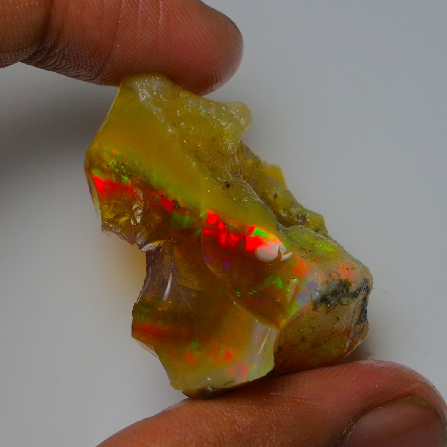 Stunning Ethiopian Opal Rough 58.85 Cts, Large Oil Opal Specimen Natural Opal