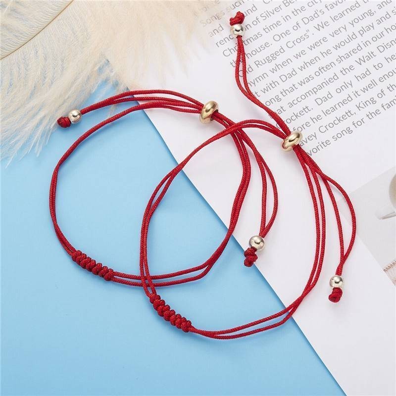 Kabbalah Amulet String bracelet 2pcs Lucky Red Gifts Hot Protection Rope 7 Knots