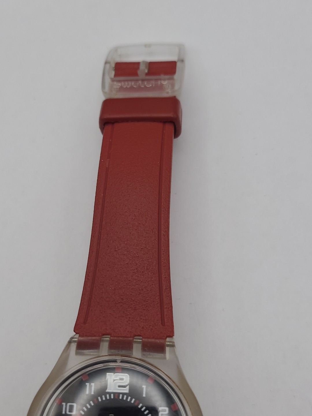 Vintage Swatch Analog Quartz Mens Watch “Ruby Touch” New Battery Working