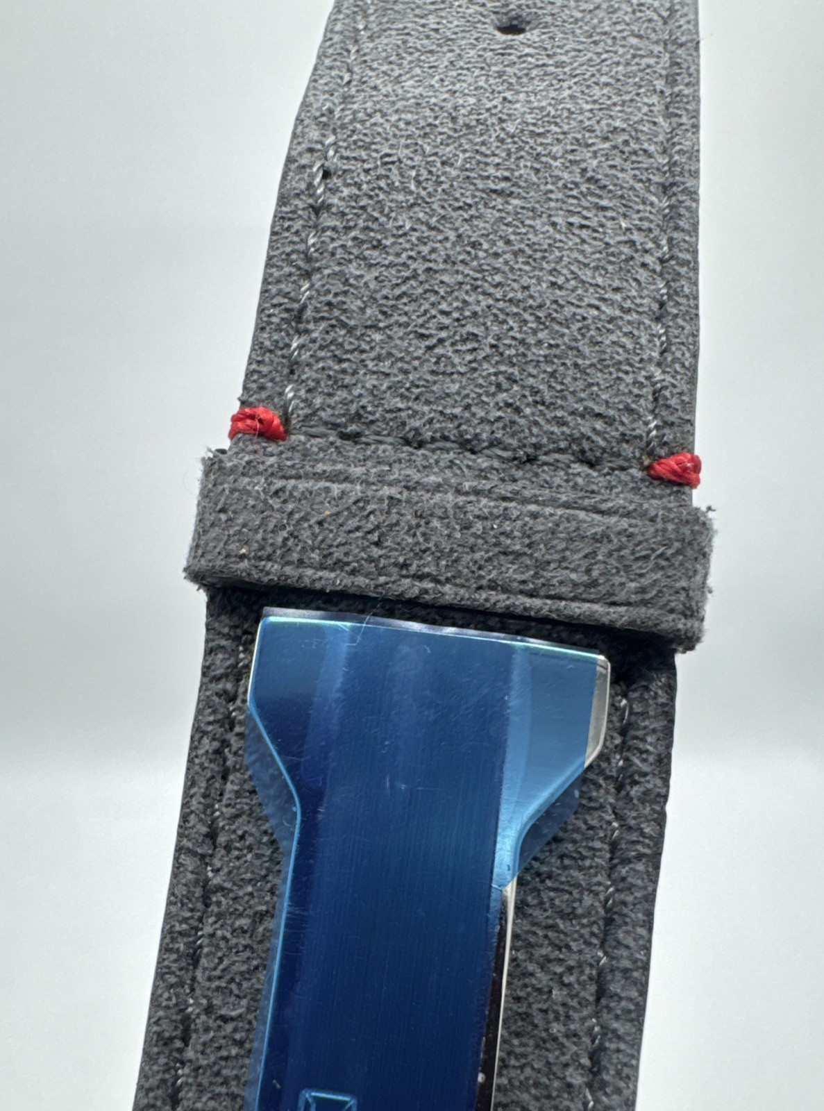 Klokers Quartz I/ KLINK-04-LC11 Mouse Gray Alcantara Straight Watch Strap