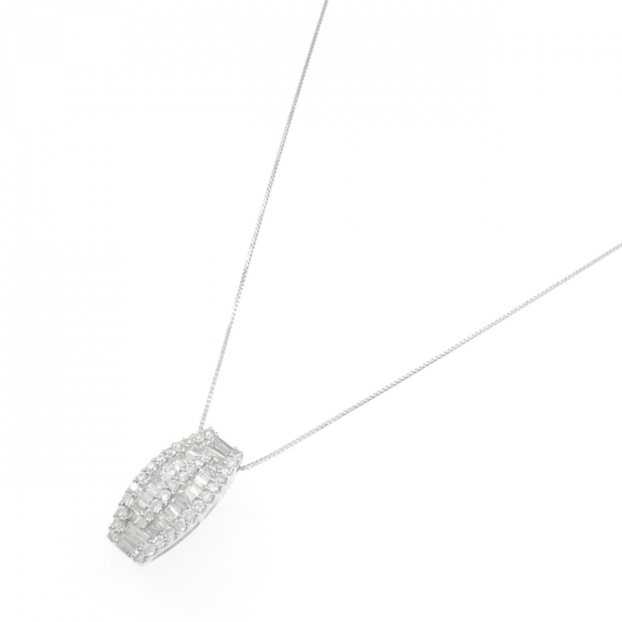 Authentic K18WG Diamond Necklace 1.00CT #270-004-157-8008