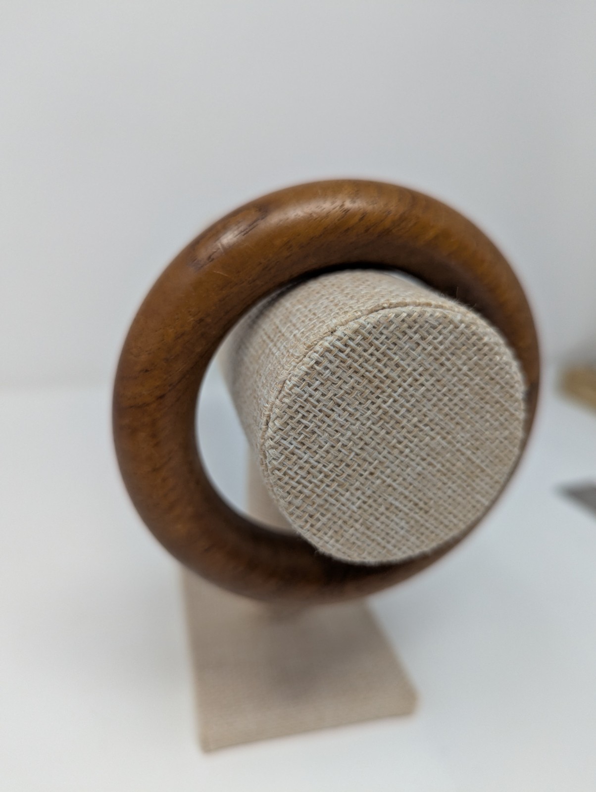 Vintage Carved Wood Bangle Bracelet Natural Wood Grain Boho Jewelry