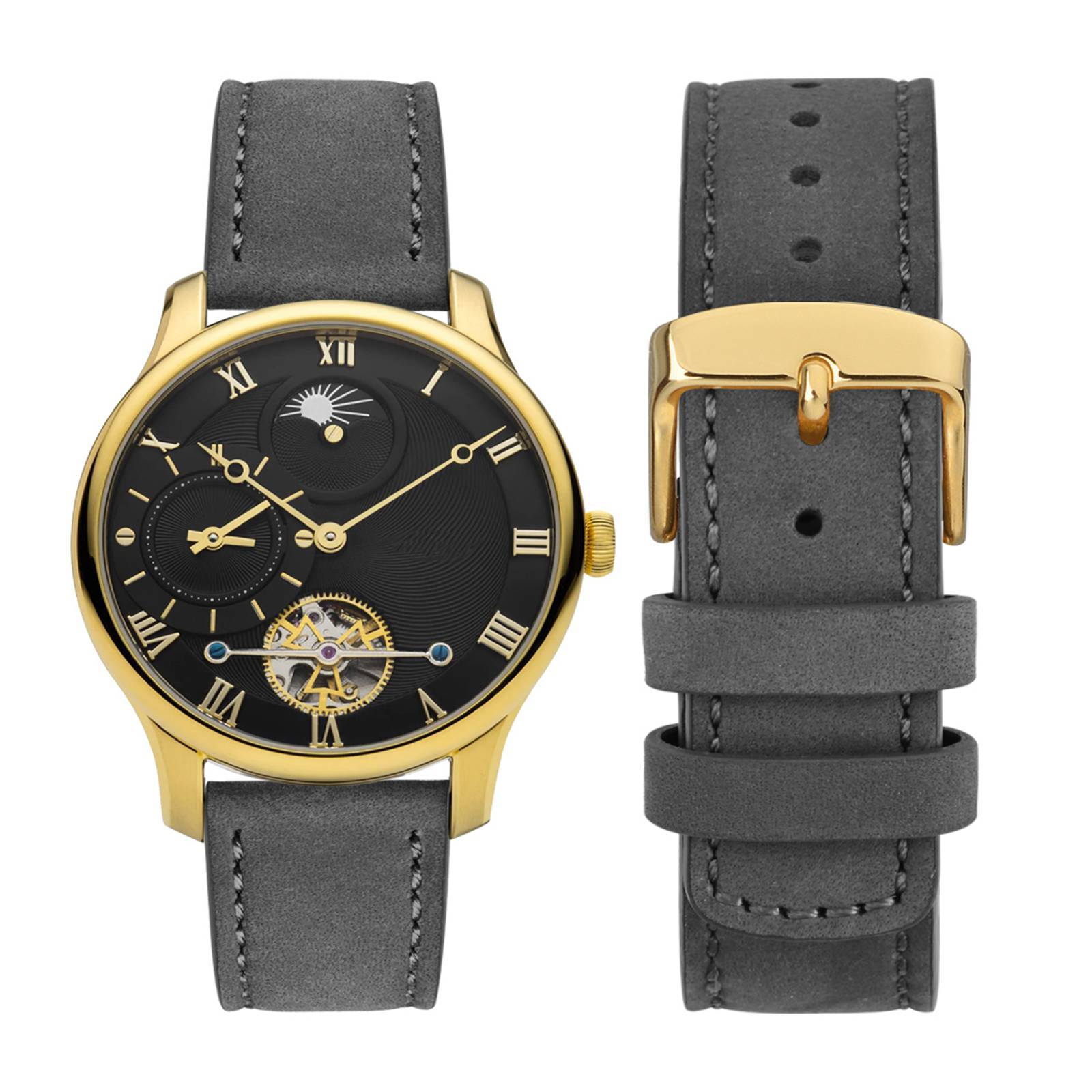 WOCCI Nubuck Top Grain Leather Watch Straps for Men Women Black Brown Green Blue