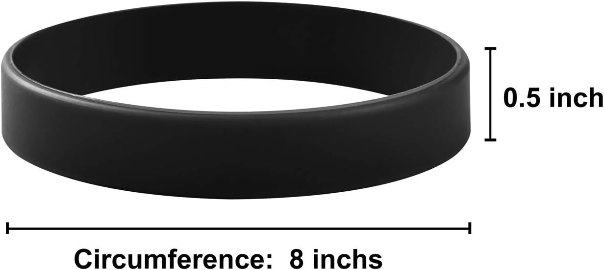 Creative Black Silicone Bracelets – 12-Pack, Perfect for Events & Everyday Use