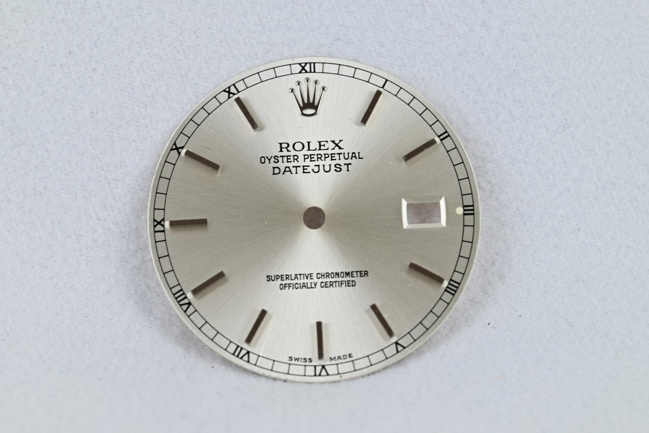 Rolex 36mm Datejust Silver Roman Numeral Rail Dial – Cal 3035 / 3135 – 6140
