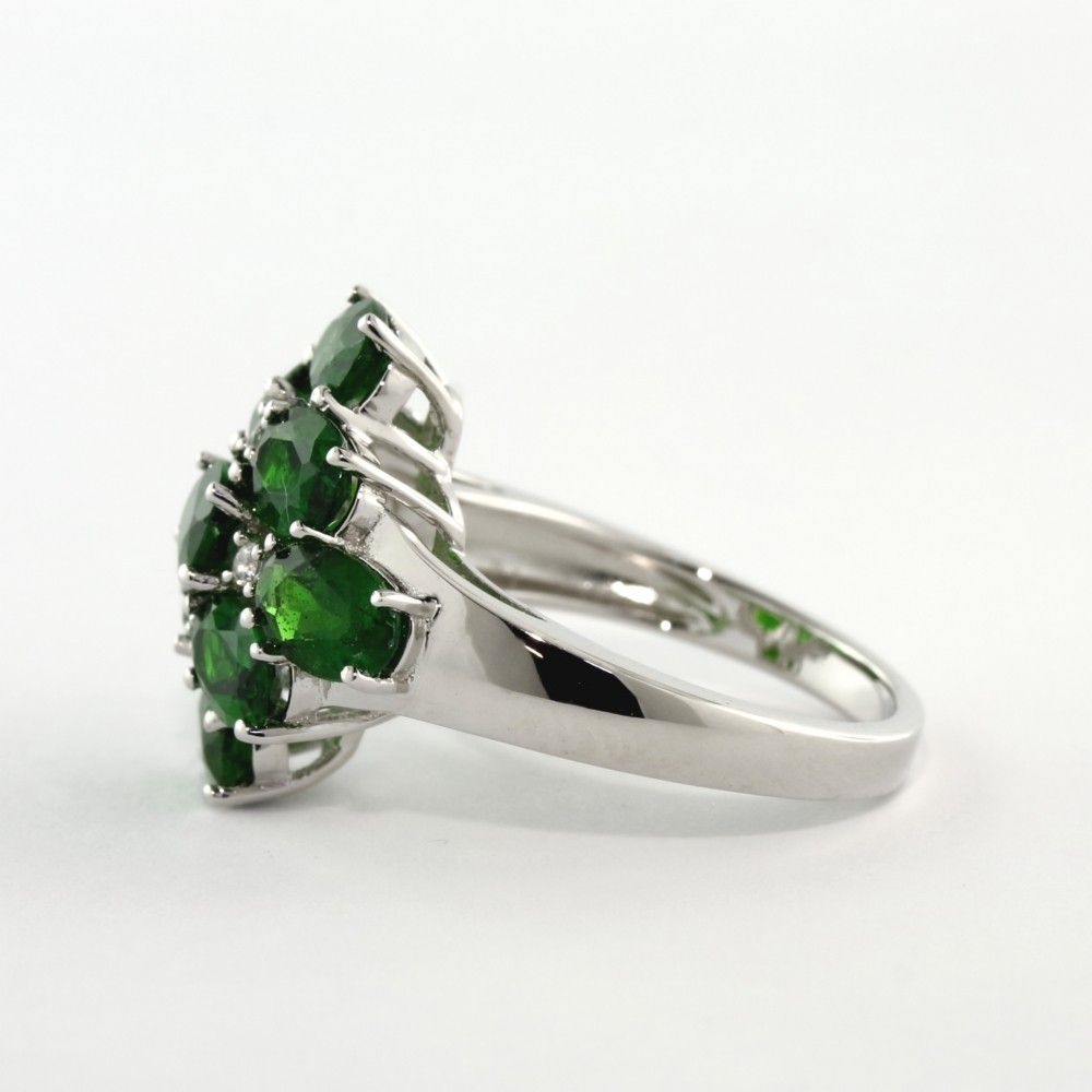 CHROME DIOPSIDE AND .925 SILVER RING, SIZE 8, QUALITY, 50% OFF SALE, J40