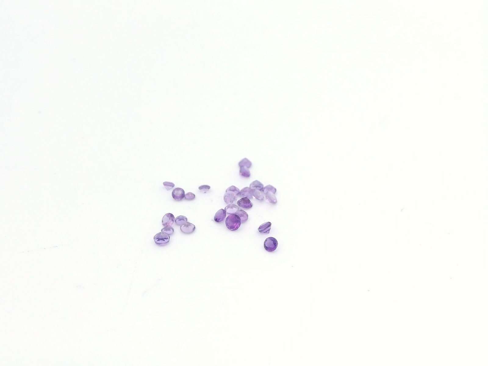 0.05ct Loose Round Cut Genuine Amethyst 2.4mm & Under
