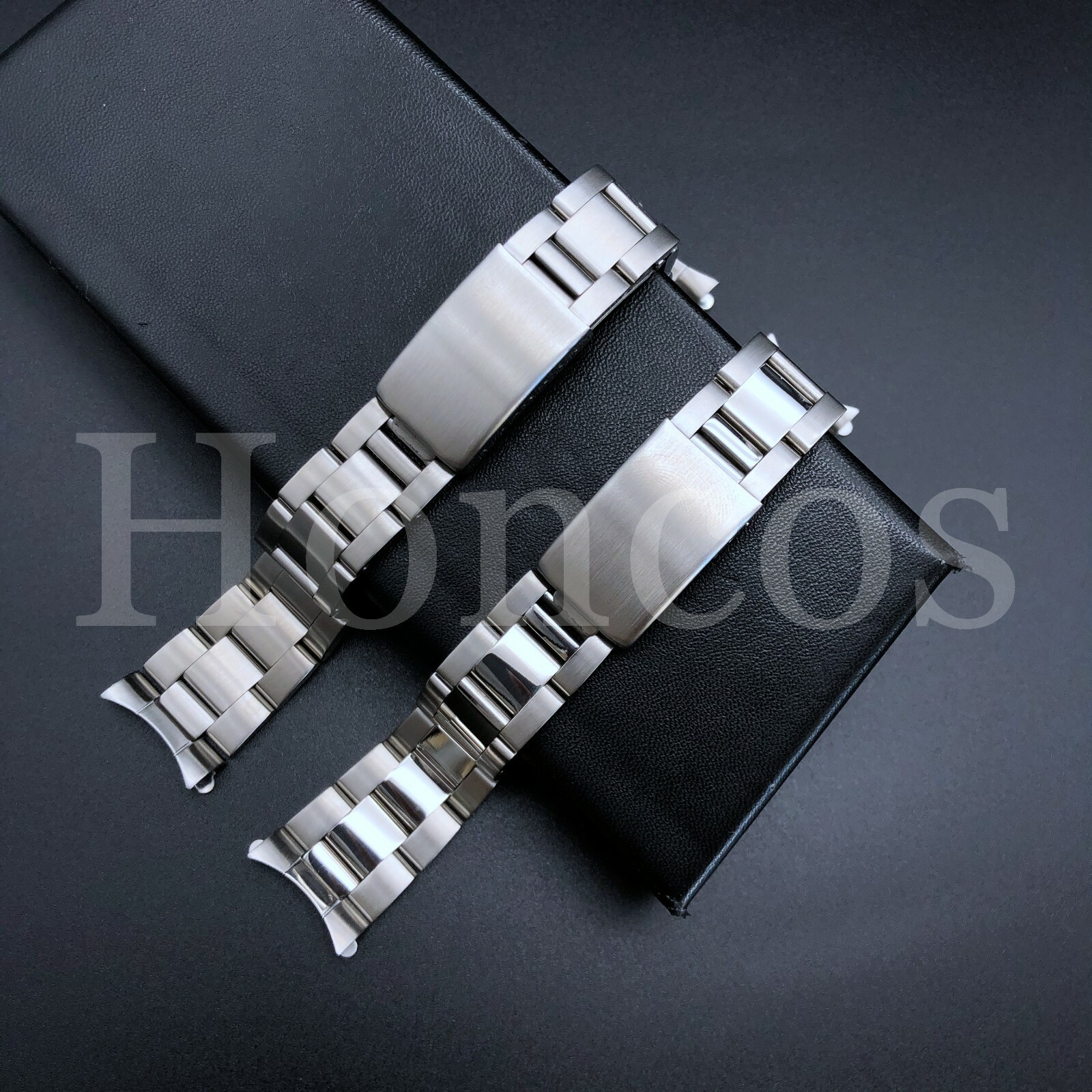 Curved Solid Links Oyster Replacement Bracelet Watch Band Strap 18 19 20 21 MM