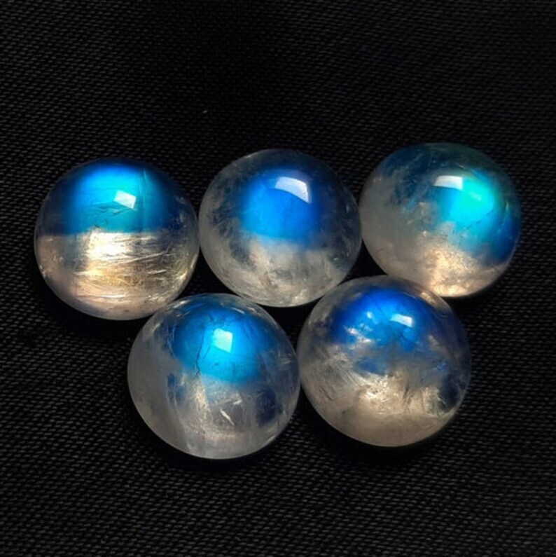 AAA+++Natural Rainbow Moonstone 3MM,4MM,5MM,6MM,7MM,8MM,9MM,10MM Round Gemstone