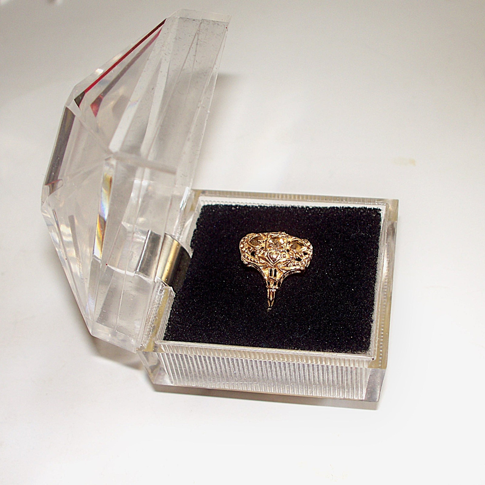 NEW Women’s 14KYG Genuine Cognac Diamond Filigree Ring Size 7 – G19