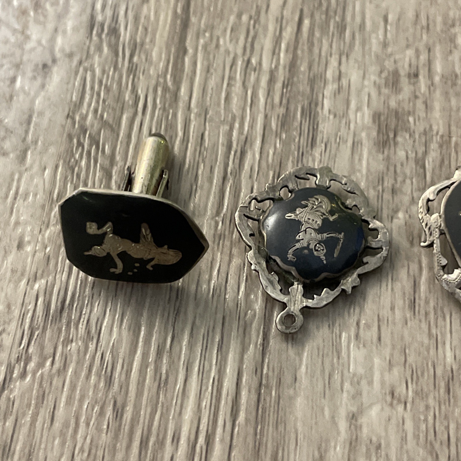 Large 1940’s Siam Sterling Silver and Bracelet & Misc, Incomplete – 68 grams