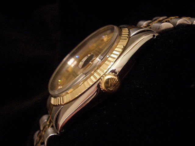 Rolex 2Tone 18K Gold & Stainless Steel Datejust Champagne FACTORY Diamond 16013
