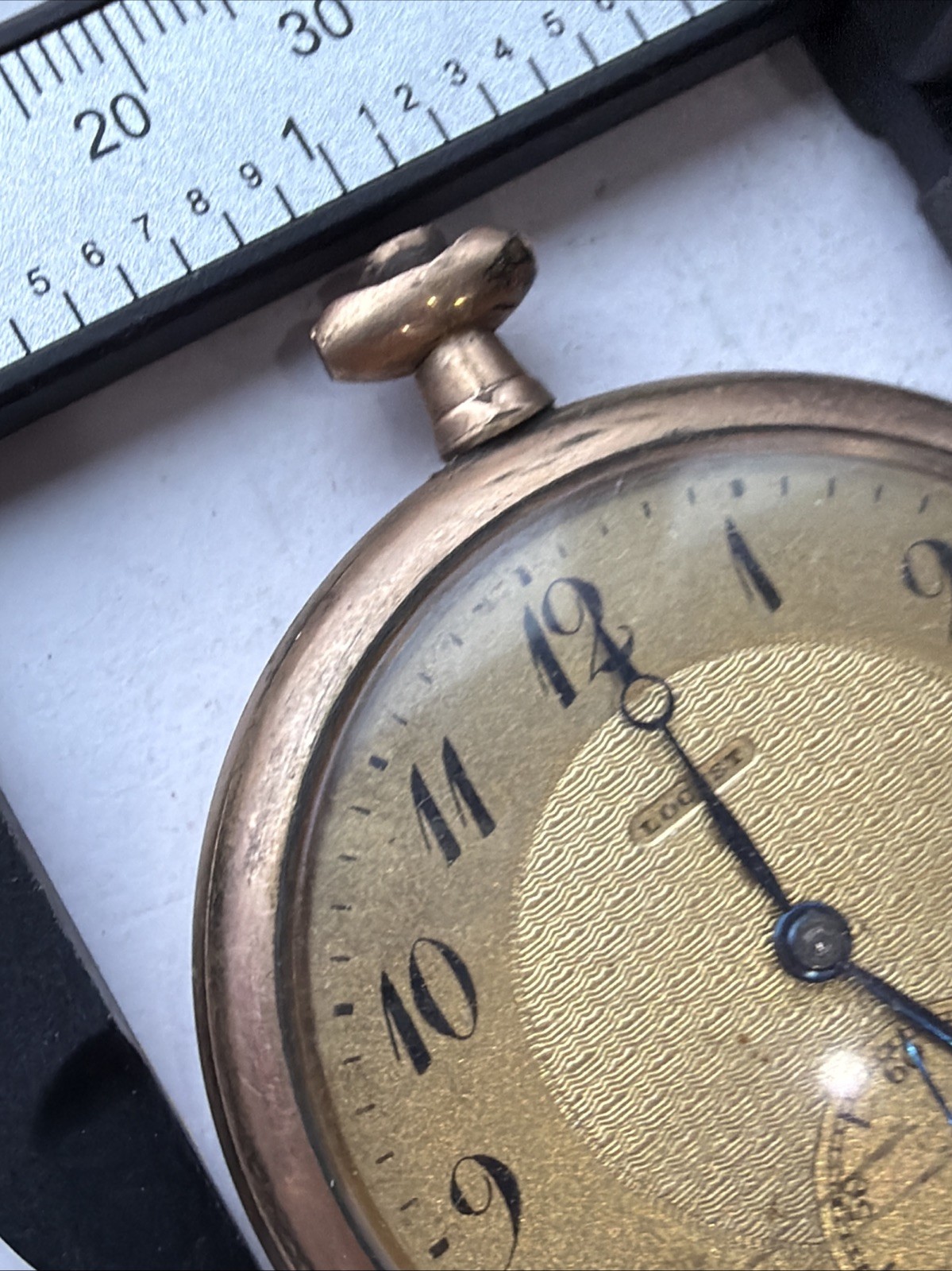 AS87 VTG 10 Years Gold Filled Winding Locust Pocket Watch For Repair Sold As Is