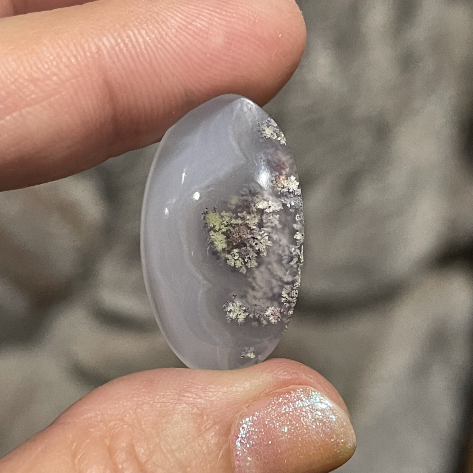 21.4ct 30×17.2×5.4mm Fine Garden Moss Agate Oval Cabochon Loose Picture Stone