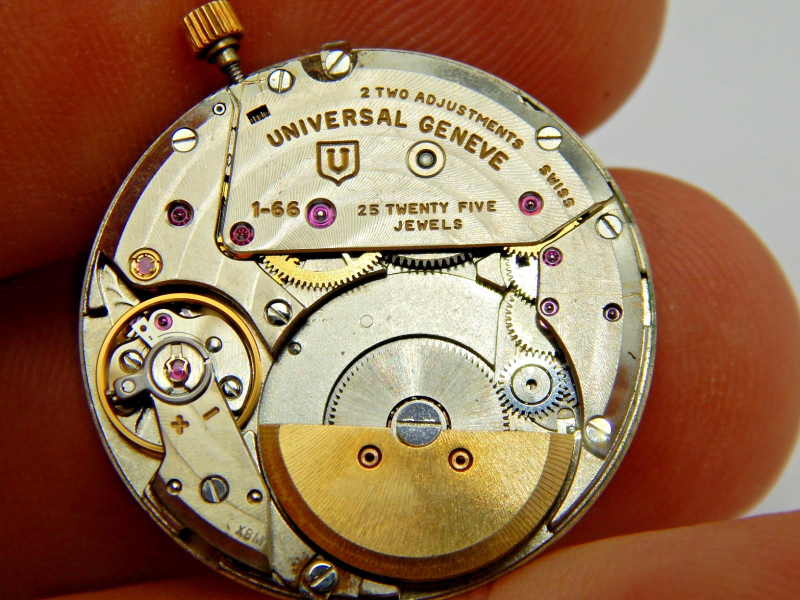 Tiffany & Co automatic 25 jewel micro rotor Universal Geneve 1-66 watch movement