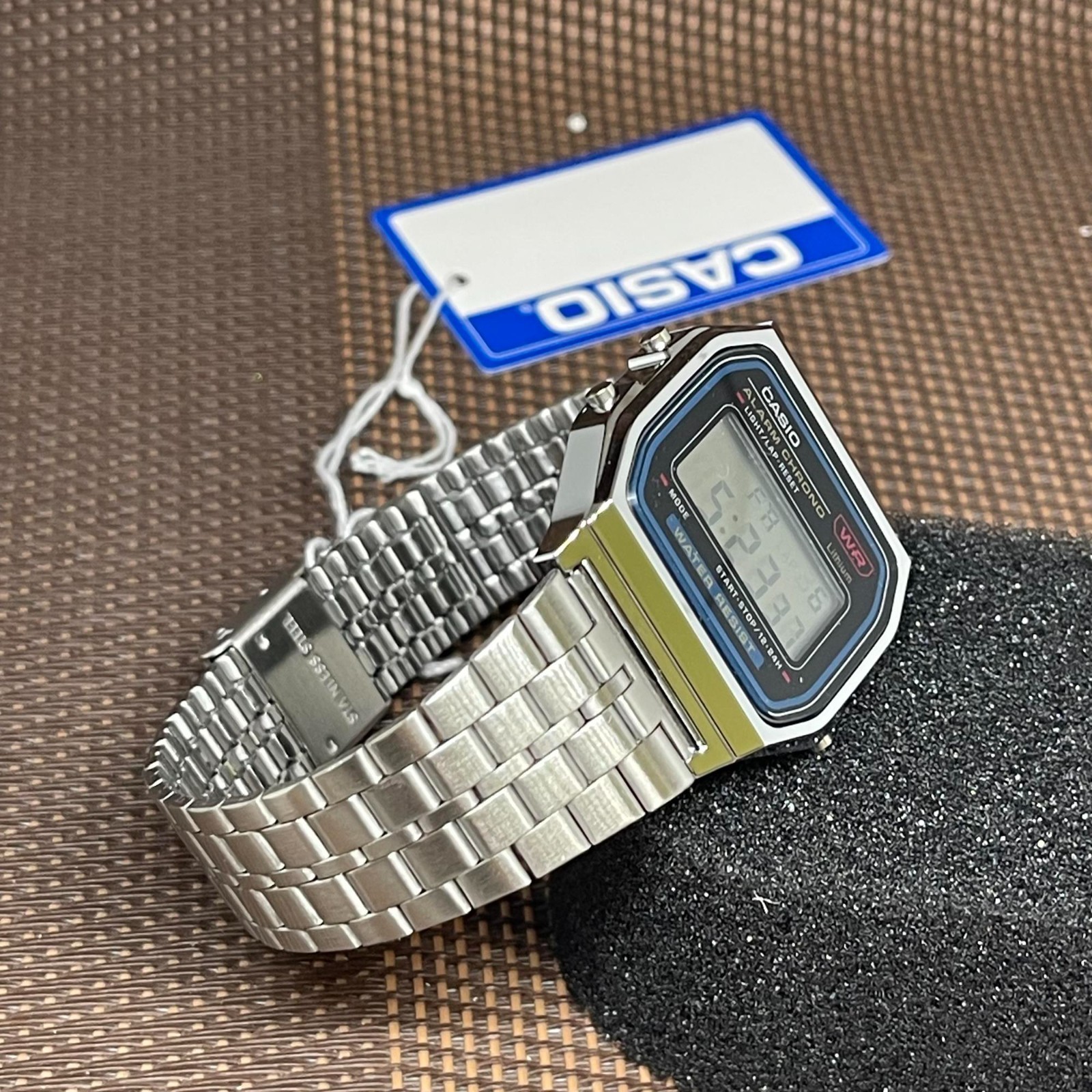 Casio A159WA-N1 Digital Stainless Steel Classic Design Chronograph Unisex Watch