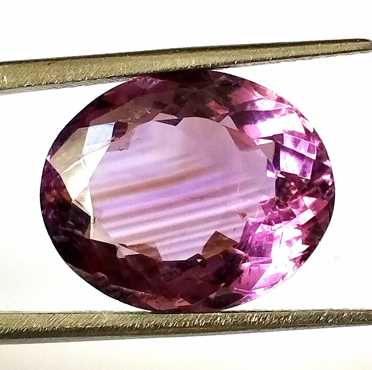 9.00 Carat Natural Brazilian Purple Amethyst Oval Faceted Gemstone 15.2X12.4 mm
