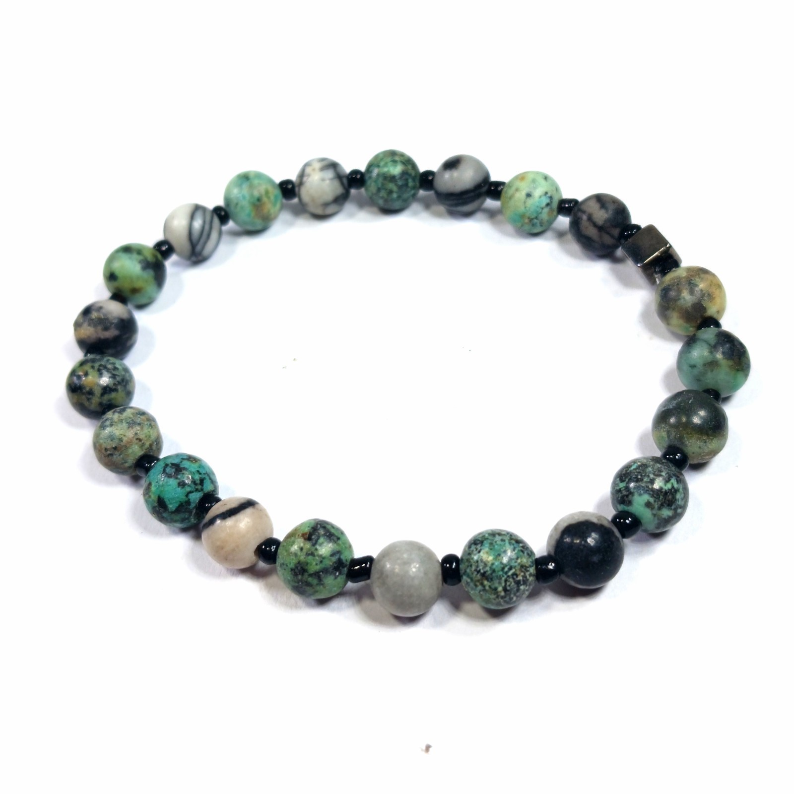 Boho Chic African Turquoise Stone Bead Bracelet
