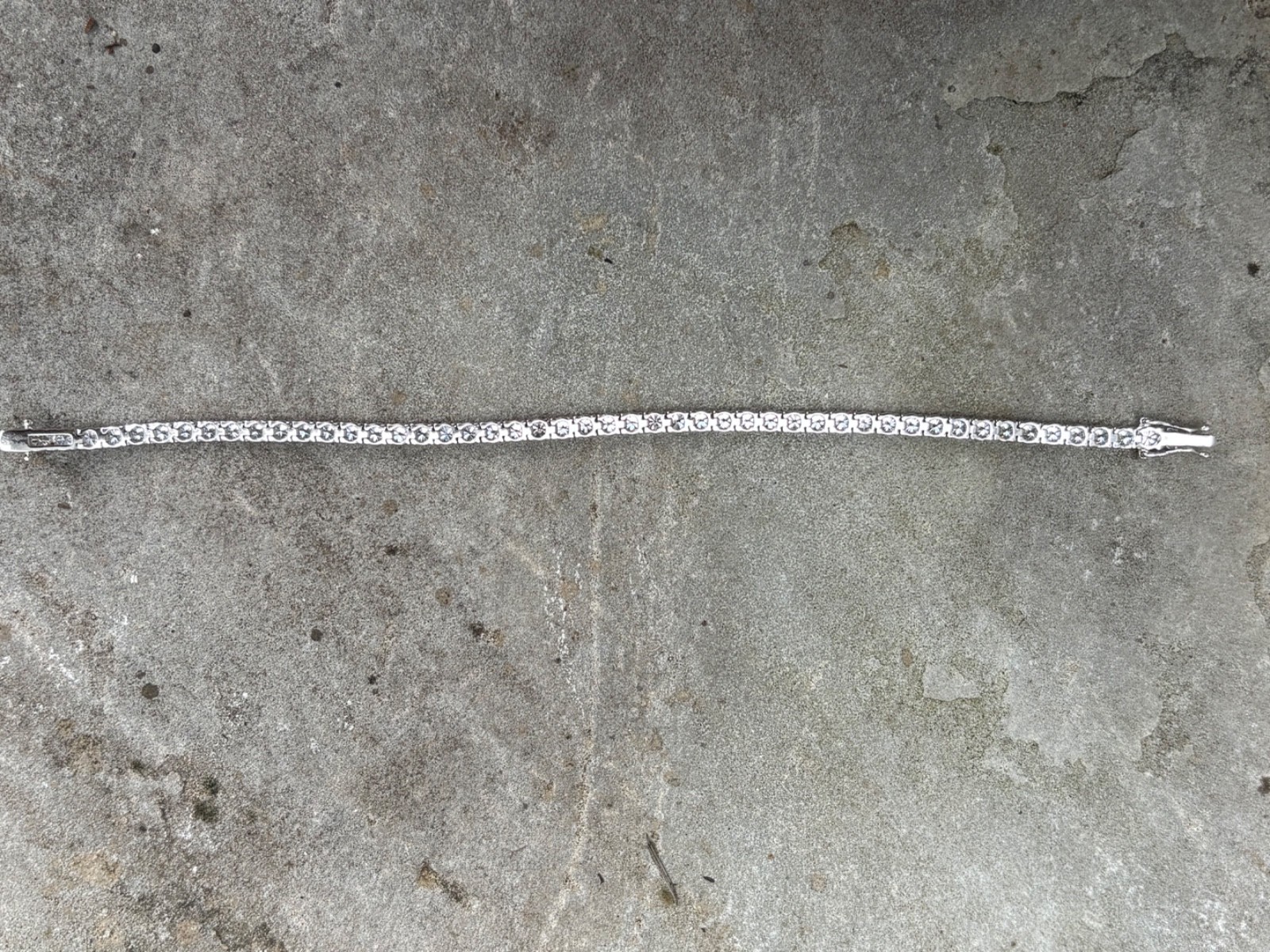 Tennis Bracelet, Lab Diamonds, 7 Carat Weight Lab Diamonds, 14 Karat White Gold
