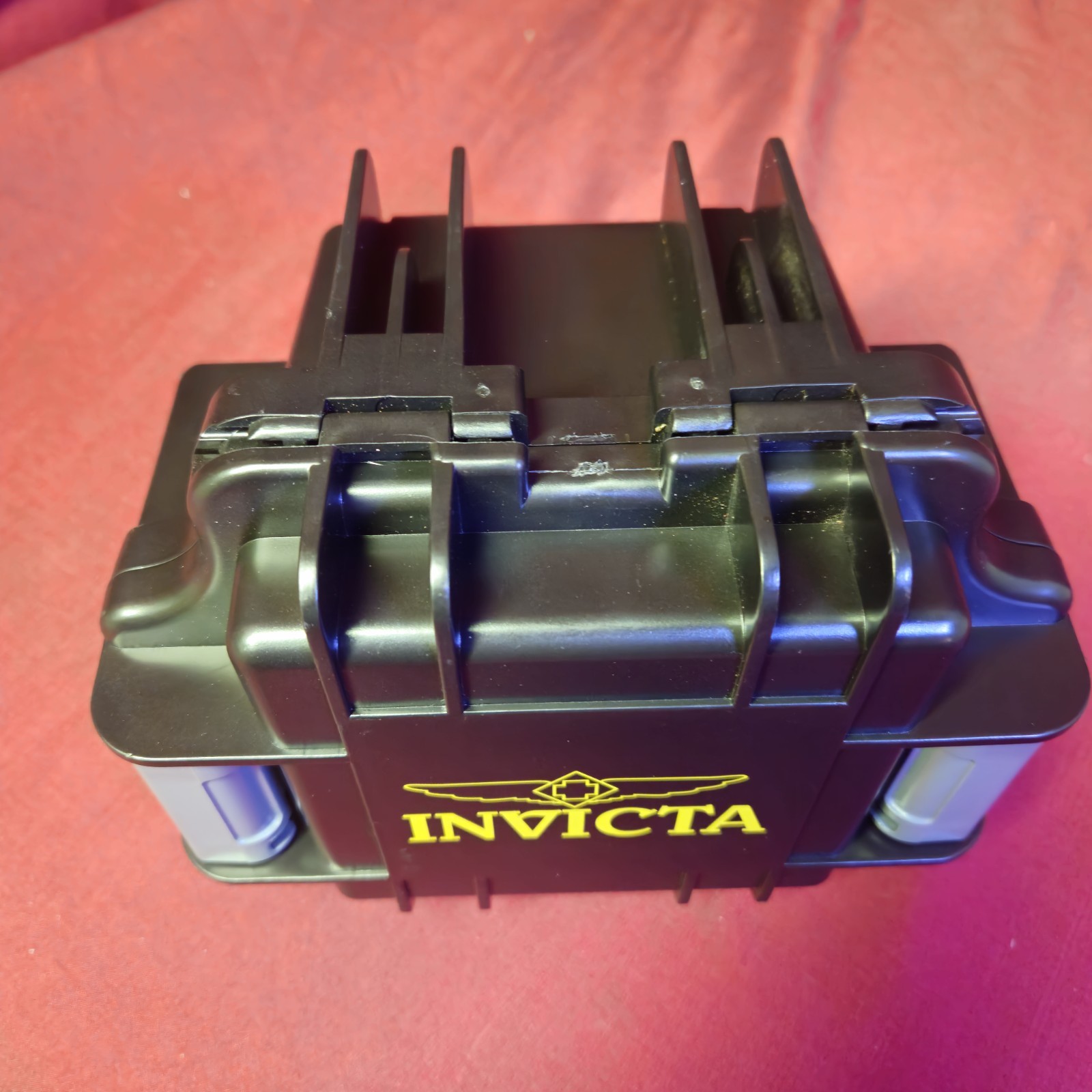 Invicta Pepsi Jubillee Watch Case – Single – Black With Gray – Yellow Lettering