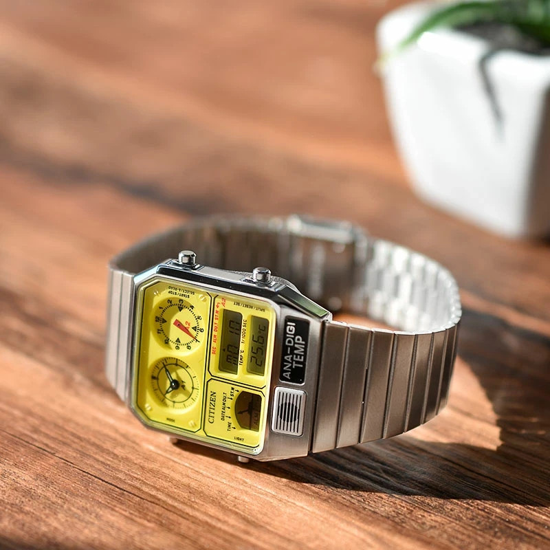 Citizen Ana Digi Temp JG2170-59Y Limited 500 Yellow Record Label Watch