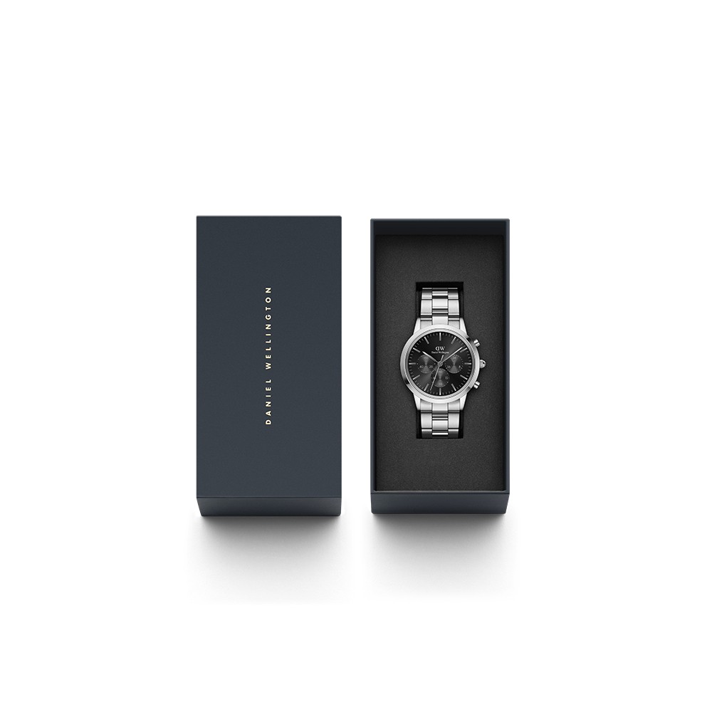 Daniel Wellington Iconic Chronograph Link Onyx – Black Dial Men’s Watch