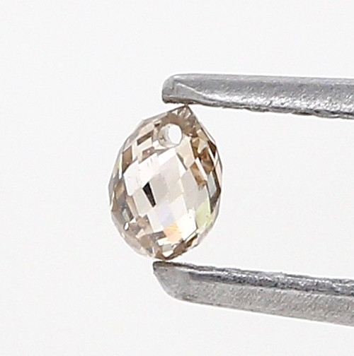 Diamond Briolette Shape Natural Brown 0.09ct Loose