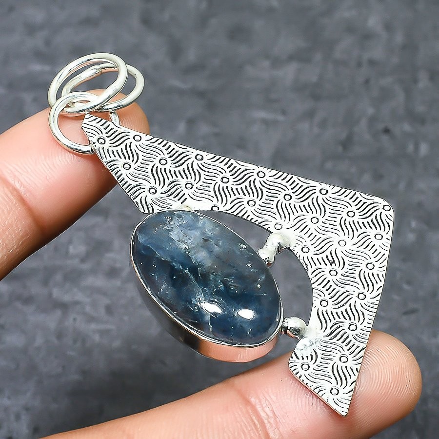 Sunstone In Lolite Gemstone 925 Sterling Silver Jewelry Pendant 2.76″