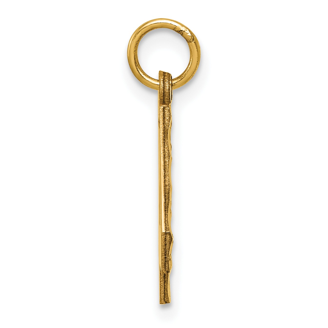 14k Medium Diamond-cut Number 4 Charm MN04