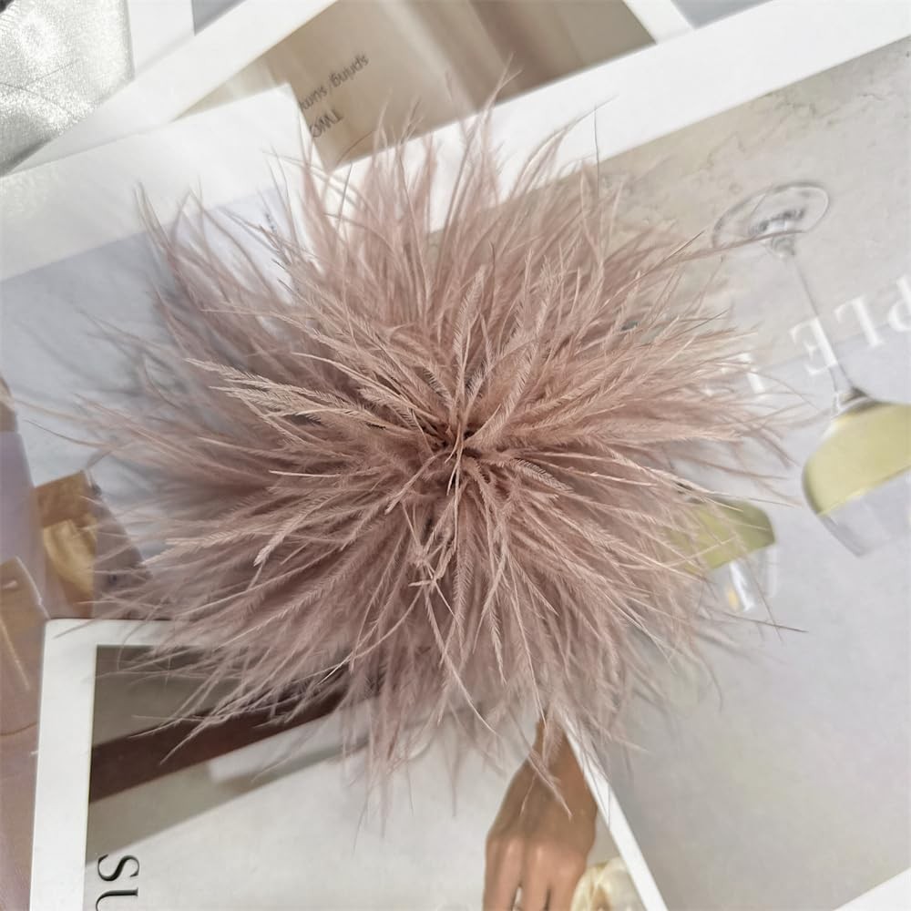 Newzenro Dainty Feather Flower Large Brooch Pin For Women Men Elegant Oversized