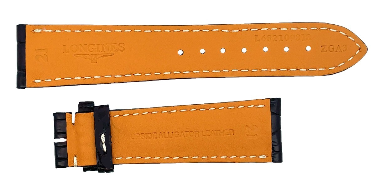 Longines 21mm x 18mm Brown Alligator Leather Watch Band Strap L682109818