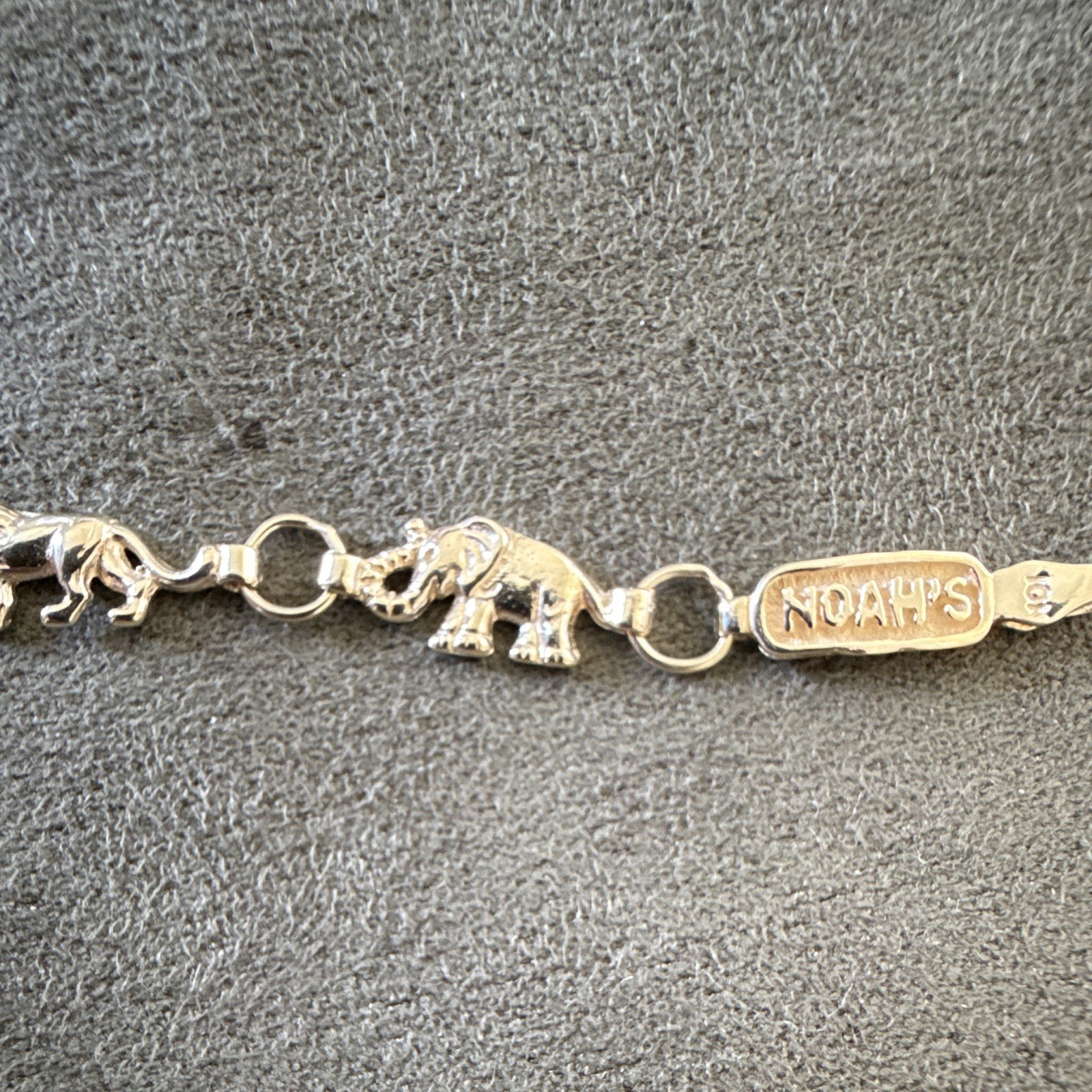 10K Yellow Gold Noah’s Ark Animal Bracelet 7 1/2 inches Lobster Claw Excellent