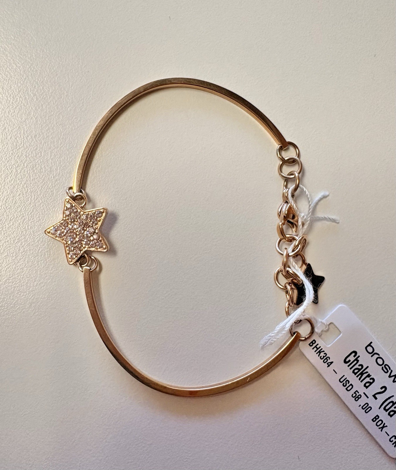 Brosway Italia Bracelet Chakra Star ‘Shine’ Rose Gold BHK364 Stainless Steel New