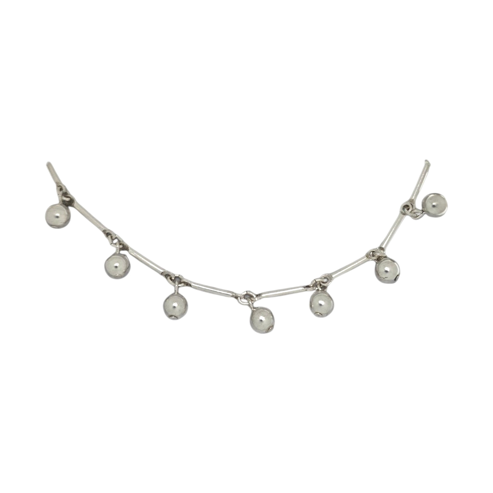 GORGEOUS ULTRA FINE .999 PURE SILVER DANGLE DROP BAR 16″ NECKLACE 9.6GR #3661