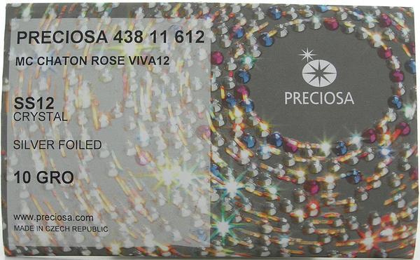 Crystal Clear Preciosa Genuine Czech Viva ChatonRose Flatback Rhinestones Viva12