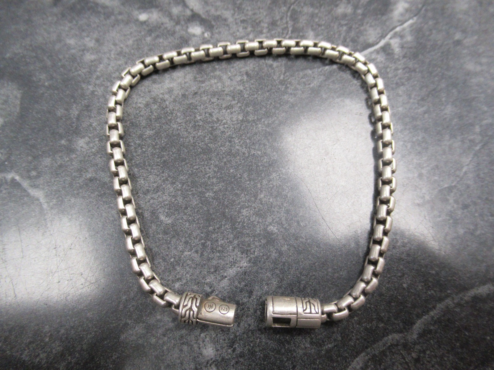 John Hardy 3.17mm 925 Sterling Box Chain Bracelet 7 7/8″ Long Nice BIN Price!