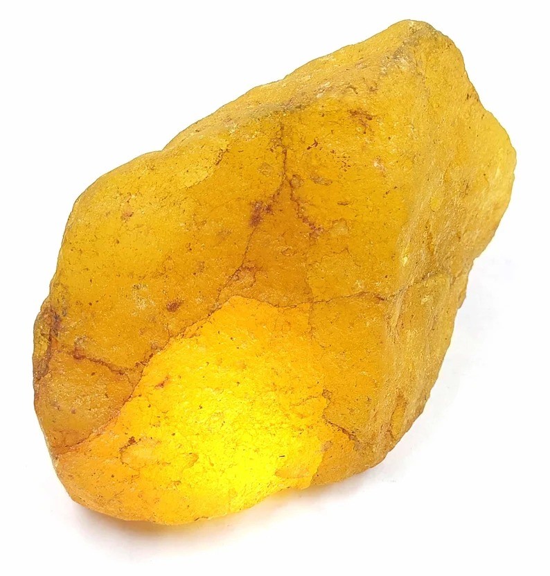 499 Ct Earth Mined CERTIFIED Natural Yellow Sapphire Huge Rough Loose Gemstone