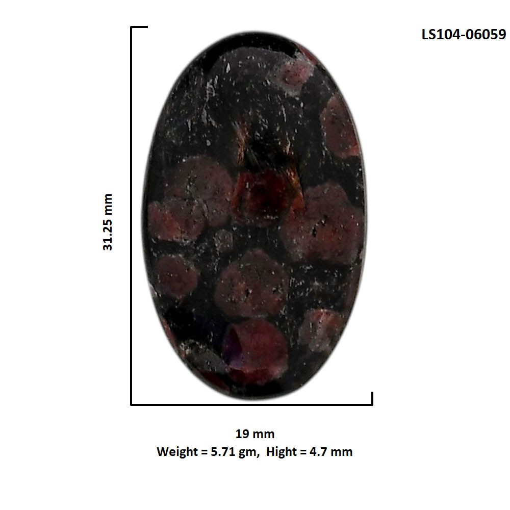 Natural Eudialyte 19×31.25×4.7 mm Oval Shape Polished Gemstone LS104-06059