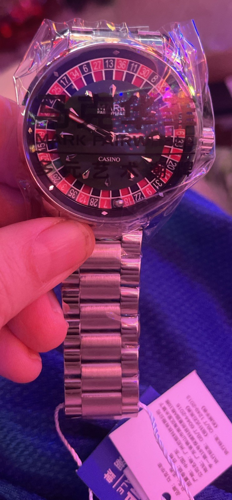 MARK FAIRWHALE Stainless Steel Roulette Dial With Moving Ball