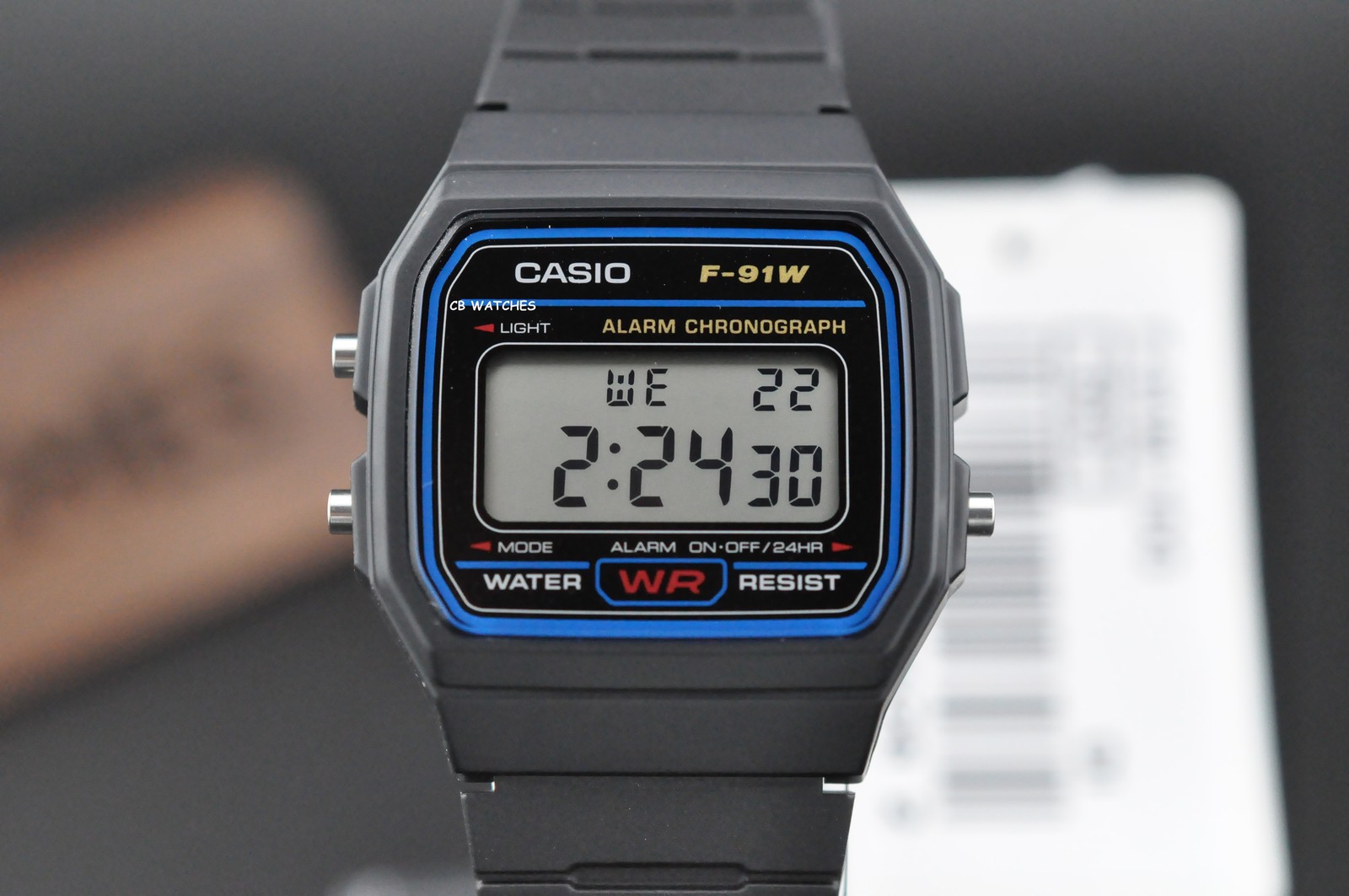 CASIO F-91W-1 Classic Digital Black Resin Chronograph Alarm Sport Watch