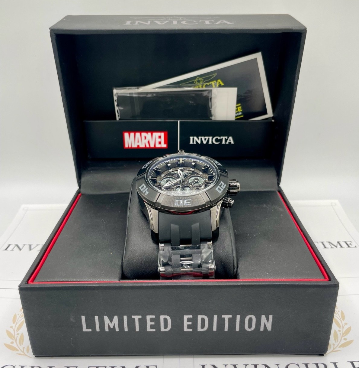 Invicta Marvel Black Panther Men’s Watch 50mm Blk/Gunmetal 26749 Limited to 3000