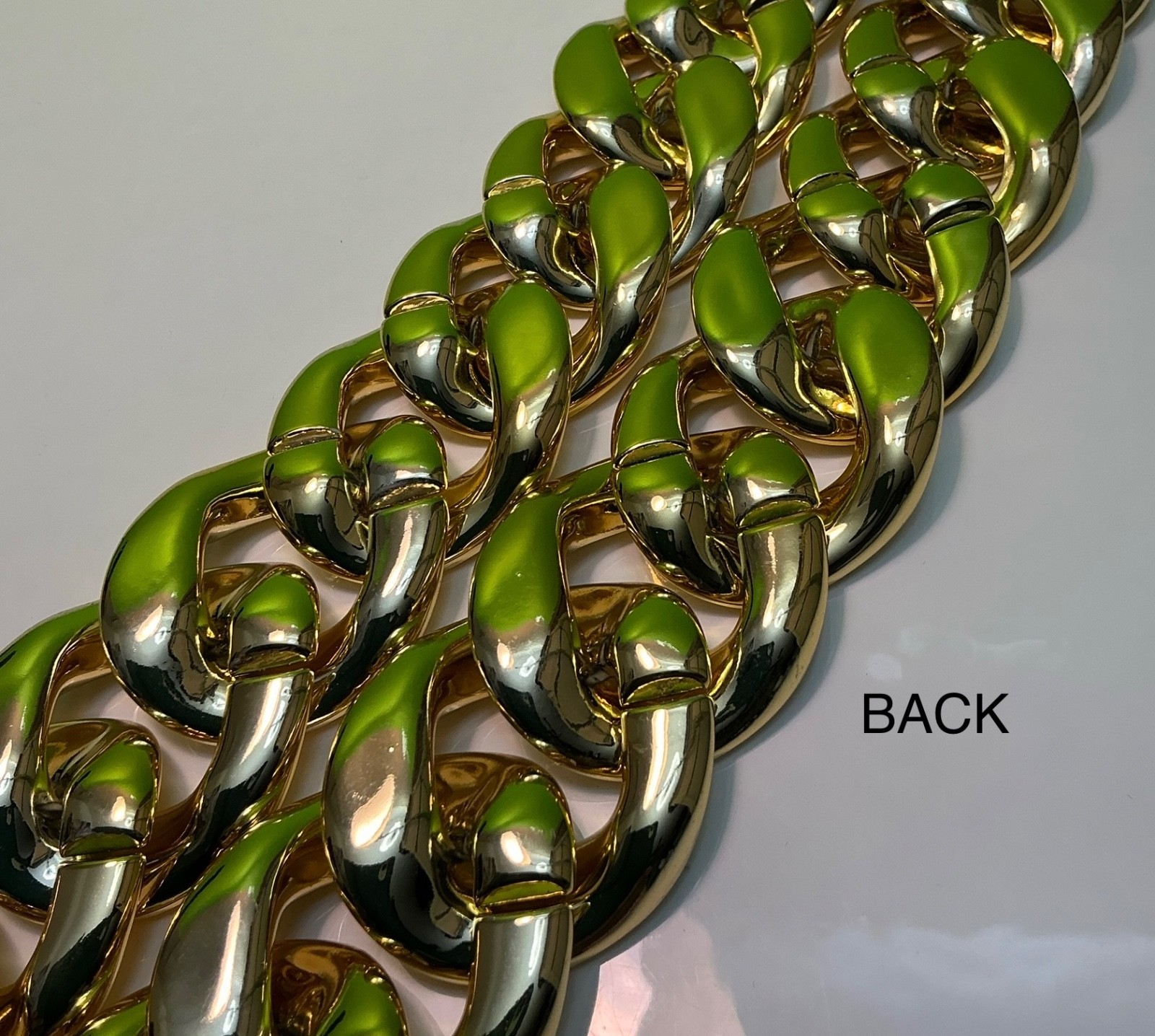 Hip-hop Gold Thick Chain Necklace Bracelet Men Punk Large Plastic New Unisex 36”