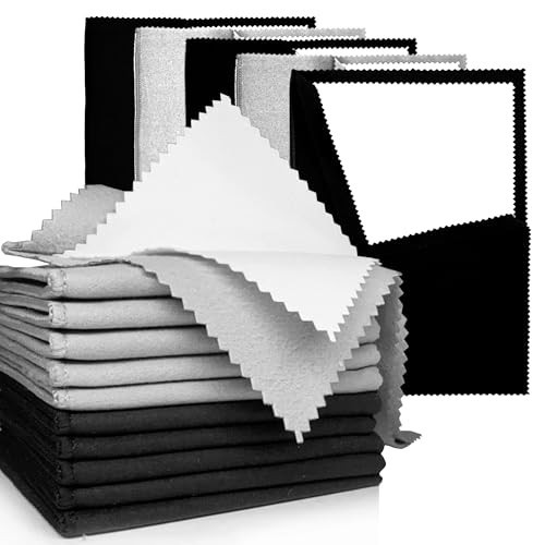 18 PCS Silver Polishing Cloths – Jewelry Cleaning Cloth for Sterling Silver, Mul