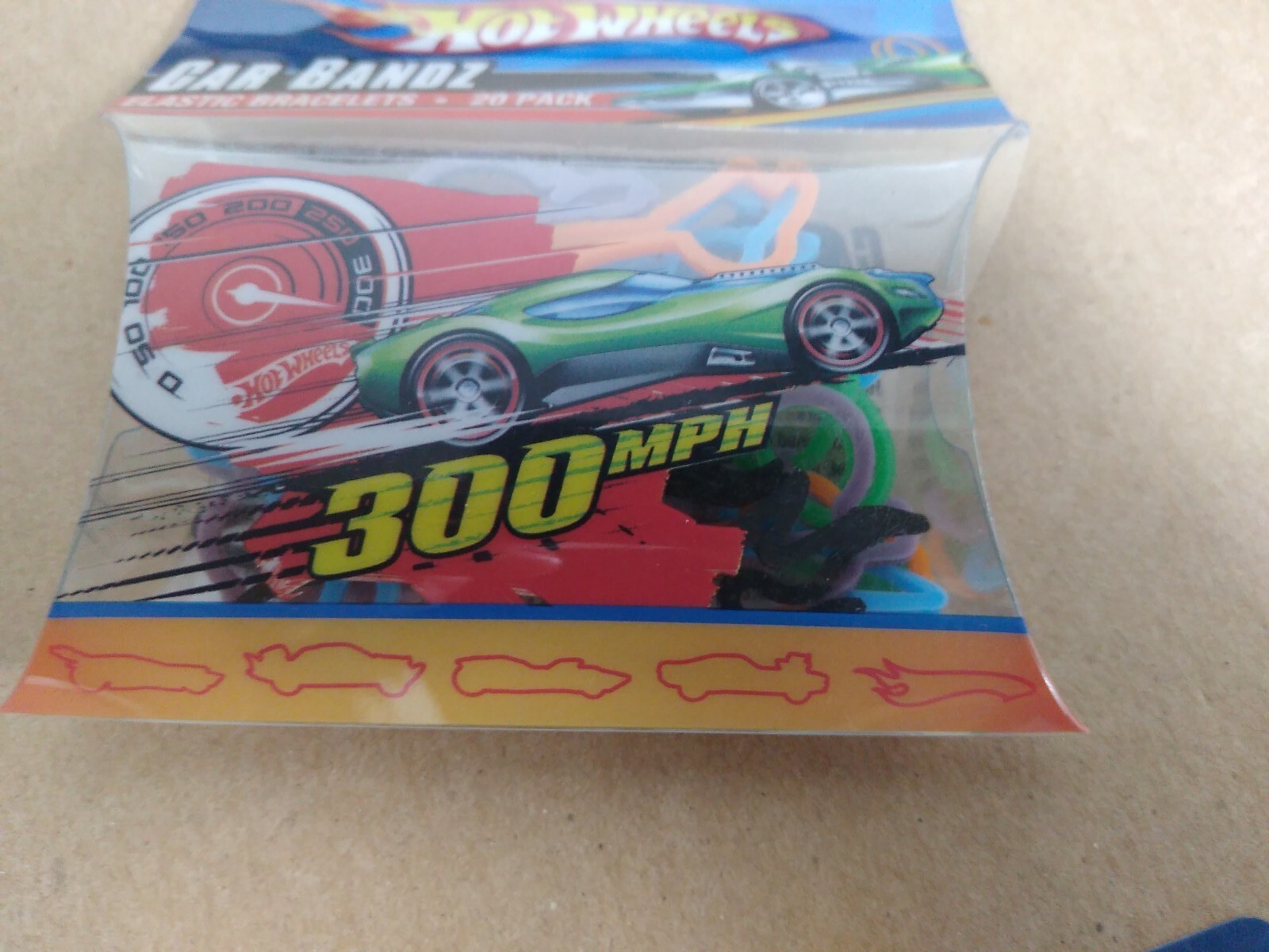 2 Pack of 20 Each Car Bandz Elastic Bracelet Hot Wheels 10 Designs