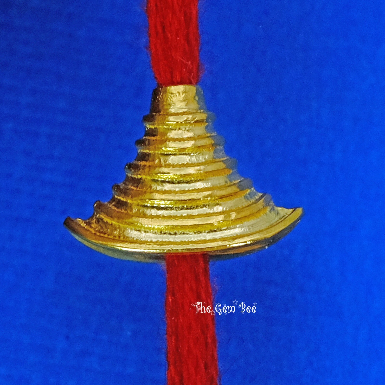 8mmx11.3mm 18k Yellow Gold Fancy Large Skirt Flat Cone Spacer Finding Focal