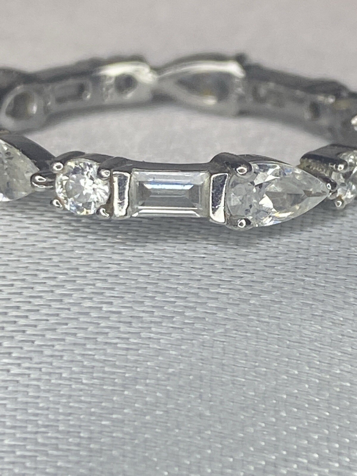 Gorgeous Sterling Silver 925 Fuzion Creations Cubic Zirconia Eternity Band Ring